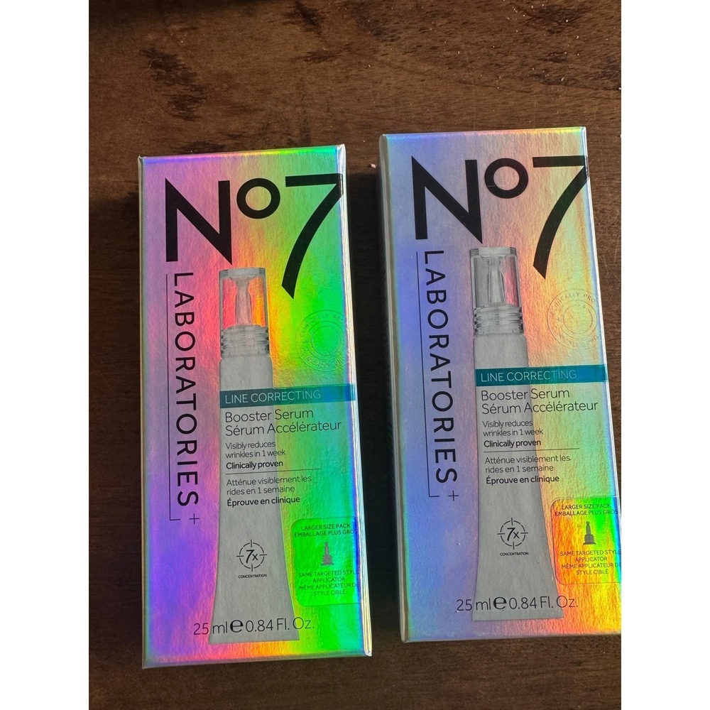 New Set of 2- No7 Laboratories Line Correcting Booster Serum  0.84 fl oz